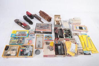 Very Large Lot Of HO Train Related Accessories, Buildings & More