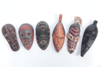 Grouping Of 6 Wall Hanging African/Tribal Style Masks