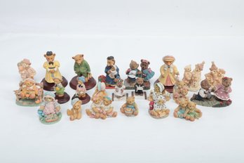 Large Grouping Of Assorted Teddy Bears From Department 56, Cherished Teddies, The Windsor Bears, Etc.