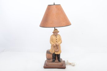 Vintage Fisherman Figural Lamp