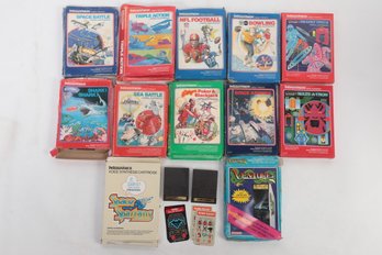Group Of Vintage Intellivision Video Games Cartridges With Original Boxes