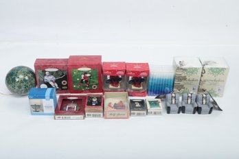 Grouping Of Mixed Hallmark & Other Brand Christmas Ornaments