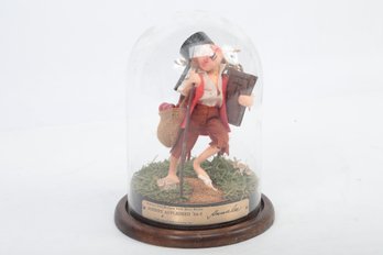 Vintage Annalee 'Johnny Appleseed '84-I' W/Glass Dome Display