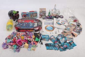 Assorted Trading Cards, Kids Play Figures, Laser Battle Game (New) & Other Mixed Child Related Items