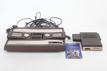 Vintage Intellivision Game System Console Model 2609 With Pair Of Controllers & Voice Synthesis Module