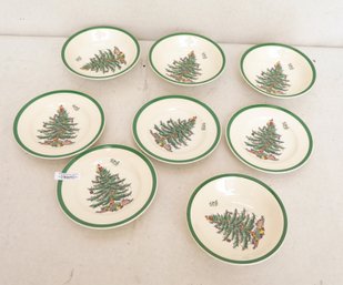 8 Vintage Spode England Christmas Dishes (S3324 P) Christmas Tree