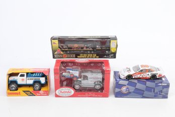 Group Of 4 Die Cast Toy Cars And Trucks From Buddy L, ERTL & More