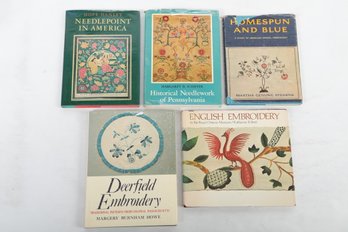 5 Books On Needlepoint SCHIFFER HANLEY HOWE Historical Needleworkef Ranasylvania  NEEDLEPOINT IVERICA Deerfie
