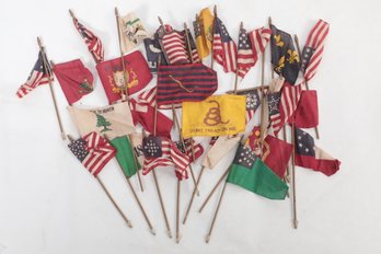 Vintage Group Of Mini Flags