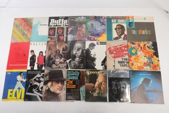 21 VTG Mixed Genre Vinyl LP Records: Elvis, Kenny Rogers, Ray Charles, Buffalo Springfield & More!