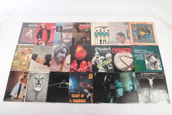 21 VTG Mixed Genre Vinyl LP's: Rick Springfield,santana, Pink Floyd, Ozzy Osbourne, Tom Petty, Outlaws & More