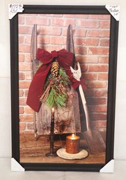 Framed Billy Jacobs Print 'Let Christmas Live In Your Heart'