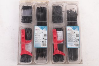 2 Packs Advanced Cable Ties ACT Specialty Nylon Cable Ties UV Black Variety Pack