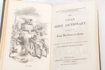 THE UNION BIBLE DICTIONARY, 1855 ,  IMPROVED AND ENLARGED, WITH MAPS , ENTIRELY NEW ENGRAVINGS