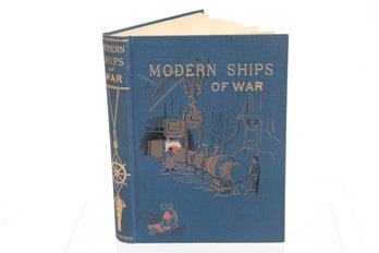 MARITIME: MODERN SHIPS OF WAR 1888 Decorative Cloth Binding