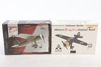 Lot Of 2 Die Cast Airplane Collectors Bank