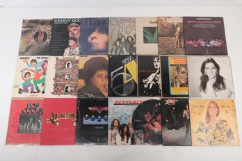21 VTG Vinyl Records, Mixed Genre: Alice Cooper, Alabama, Aerosmith, ACDC, Judy Collins, Allman Bros & More