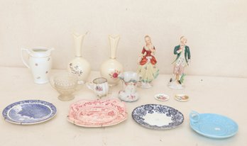 Mixed Grouping Of Vintage Porcelain Decorative Items