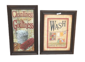 Lisa Kennedy & Ed Wargo 'Laundry/Cleaning' Framed Prints On Board