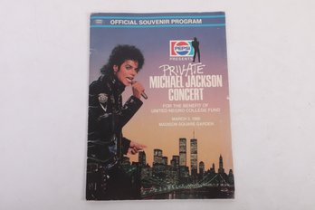 1988 Private Michael Jackson Concert Official Souvenir Program - Rare