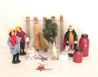 Grouping Of Vintage Christmas Decor Including 'The Carolers' From Bryers Choice Ltd.