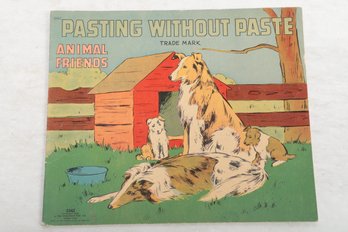1941 Saalfield 'Pasting Without Past Animal Friends' Child's 'Work' Book