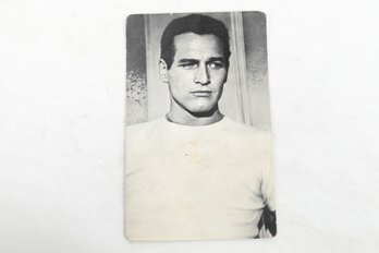 Flat Signed Postcard Of Paul Newman