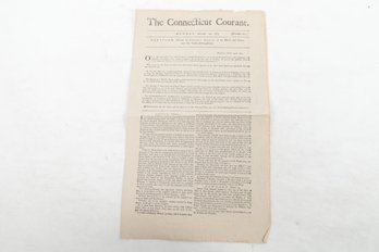 NEWSPAPER EPHEMERA: The Connecticut Courant 1764 Issue OO