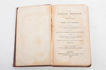 1835 THE NATIONAL PRECEPTOR: OR, SELECTIONS PROSE AND POETRY CONSISTING OF NARRATIVE, DESCRIPTIVE