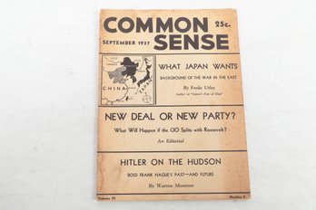 1937 Common Sense HITLER ON THE HUDSON BOSS FRANK HAGUE'S PAST-AND FUTURE