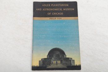1933 Booklet 'Adler Planetarium And Astronomical Museum'
