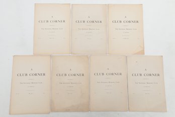 1892-93 A CLUB CORNER PUBLISHED BY THE SATURDAY MORNING CLUB OF HARTFORD