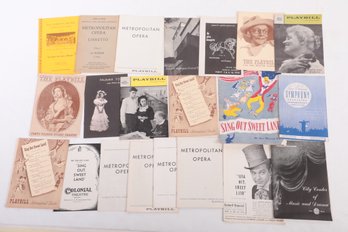 Group Of Vintage Playbill And Other Opera Magazines