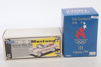 1996 Atlanta Dale Earnhardt 1/24 Die Cast Car With 1964 Mustang Pedal Pace Car