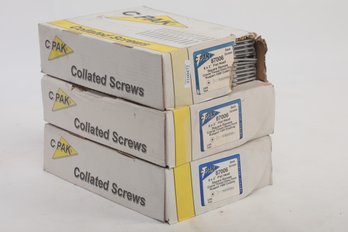 3 Cases Of C Pak 8 X 3 ' Flat Head Square Recess Coarse Thread  Deck Screws #87006