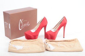 New: Victoria Colastnto Red Heels (Size 6 1/2)