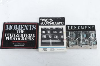 Photo Journalism Lot Three Books, Including, Moments The Pulitzer Prize Photographs