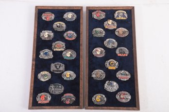 Rare Complete Set Of 28  1987 NFL Belt Buckle Limited Edition #9796 Of 10000