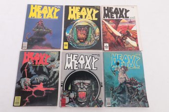 Lot Of 6 Heavy Metal Magazines 1977