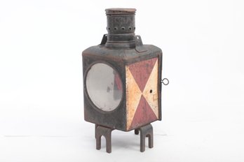 Antique Red Lense Railroad Signal