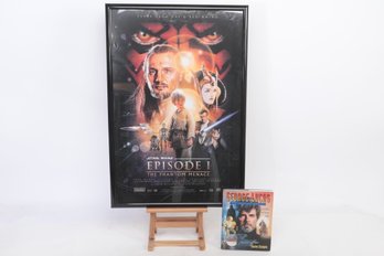 Star Wars Episode 1 The Phantom Menace Framed Poster With George Lucas Book