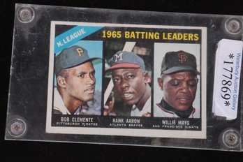 1966 Topps Batting Leaders #215 * Clemente, Aaron, Mays*