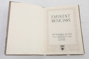 EMINENT MUSICIANS WM KNABE CO General Offices FIFTH AVENUE COR 39 Th STREET NEW YORK  BALTIMORE MARYLAND