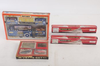 N.O.S. Matchbox Chrysler Atlantic, 2 Flying Yankee Train, & N.O.S. 'Vette Set' Trading Cards