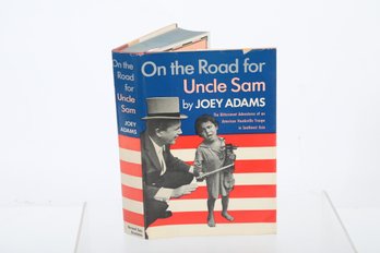 Americana Dust Jacket.Humor Signed Joey Adams On The Road For Uncle Sam