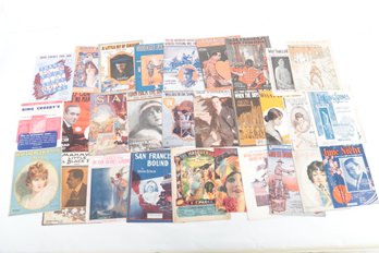 Graphic Arts Vintage Sheet Music Lot Including Al Jolson