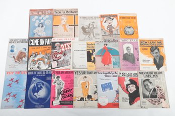 Vintage Sheet Music Lot Including WWI Graphics