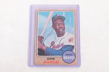 1968 Topps Baseball Card Hank Aaron #110