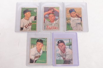 Lot Of 5 1952 Bowman Baseball Cards Meyer Jackson Chipman Munger Diering