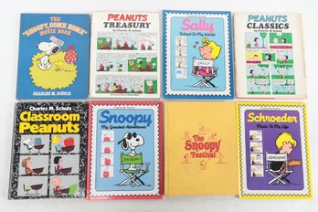 8 VINTAGE Charles M. Shultz, PEANUTS BOOKS, Incl. SNOOPY COME HOME, PEANUTS CLASSICS & SCHROEDER